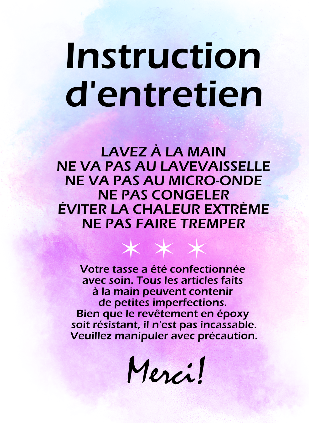 Tasses et bouteilles avec motif